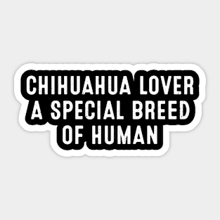 Chihuahua Lover A Special Breed of Human Sticker